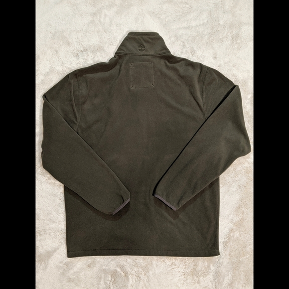 Timberland 1/2 Zip Green Men's Fleece Sweater | L - Picture 4 of 7